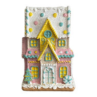 Clayre &amp; Eef | Decoratie Huis Roze Wit 13x6x22 cm | 6PR6426