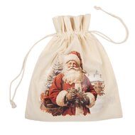 Clayre &amp; Eef | Cadeauzakje Creme  Synthetisch 21x1x25 cm| 66480