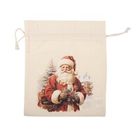 Clayre &amp; Eef | Cadeauzakje Creme  Synthetisch 21x1x25 cm| 66480