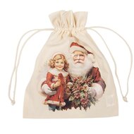 Clayre &amp; Eef | Cadeauzakje Creme  Synthetisch 21x1x25 cm| 66482