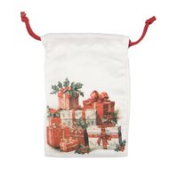 Clayre &amp; Eef | Cadeauzakje Wit Synthetisch 13x1x20 cm| 66477