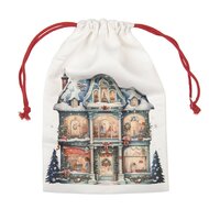 Clayre &amp; Eef | Cadeauzakje Wit Synthetisch 13x1x20 cm| 66479