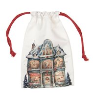 Clayre &amp; Eef | Cadeauzakje Wit Synthetisch 11x1x16 cm| 66475