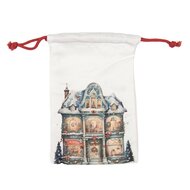 Clayre &amp; Eef | Cadeauzakje Wit Synthetisch 11x1x16 cm| 66475