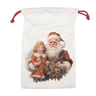 Clayre &amp; Eef | Cadeauzakje Wit Synthetisch 11x1x16 cm| 66474