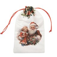 Clayre &amp; Eef | Cadeauzakje Wit Synthetisch 14x1x22 cm| 66469