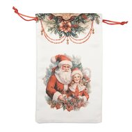 Clayre &amp; Eef | Cadeauzakje Wit Synthetisch 14x1x22 cm| 66468