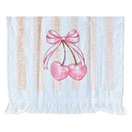 Clayre &amp; Eef | Gastendoekje Wit Roze 40x66 cm | CT045