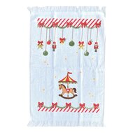 Clayre &amp; Eef | Gastendoekje Wit Bruin Rood 40x66 cm | CTCCD
