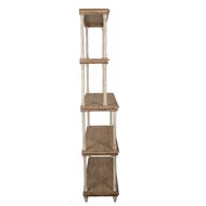 Clayre &amp; Eef Boekenkast 80x40x210 cm Bruin- Wit Hout 5H0679