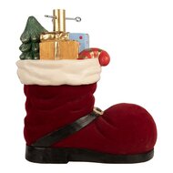 Clayre &amp; Eef Kerstboom Standaard Laars 39x21x45 cm Rood Keramisch materiaal 6MG0174