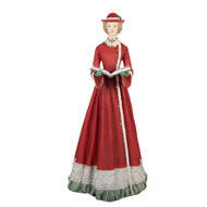 Clayre &amp; Eef | Decoratie Kerstkoor Rood Groen (4) 13x12x40 cm | 6PR6127