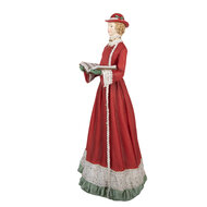 Clayre &amp; Eef | Decoratie Kerstkoor Rood Groen (4) 13x12x40 cm | 6PR6127