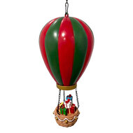 Clayre &amp; Eef | Decoratie luchtballon met LED Roze Groen &oslash; 15x28 cm / 2xAAA | 6PR6503R