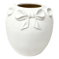 Clayre &amp; Eef | Decoratie Vaas Wit &oslash; 16x16 cm | 6TE0597