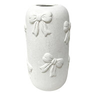 Clayre &amp; Eef | Decoratie Vaas Wit &oslash; 16x30 cm | 6TE0599
