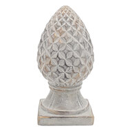Clayre &amp; Eef | Decoratie Ornament Grijs &oslash; 14x28 cm | 6TE0601L