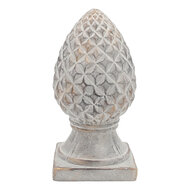 Clayre &amp; Eef | Decoratie Ornament Grijs &oslash; 10x19 cm | 6TE0601M
