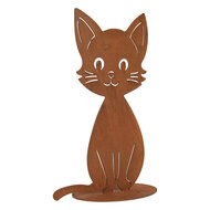 Clayre &amp; Eef | Decoratie Kat Bruin 17x13x25 cm | 6Y6136