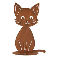 Clayre &amp; Eef | Decoratie Kat Bruin 17x13x25 cm | 6Y6136