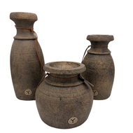 Brynxz Set van 3 Flessen met Lijnen en Touw - Majestic Brown