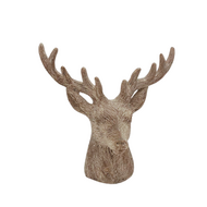 Countryfield Decoratie Beeld Hert Grijs Maat M (18 cm) | Polyresin