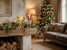 Countryfield LED kaars Rendier goud  17 x 13 x 8cm - Sfeervolle Kerstverlichting