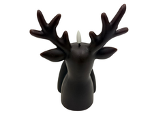 Countryfield LED kaars Rendier chocolade bruin 20 x 14 x 9 cm - Sfeervolle Kerstverlichting