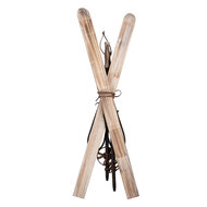 Clayre &amp; Eef | Decoratie ski's (set 2) Bruin Beige 16x9x92 cm | 5H0755