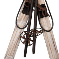 Clayre &amp; Eef | Decoratie ski's (set 2) Bruin Beige 16x9x92 cm | 5H0755
