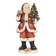 Clayre &amp; Eef | Kerstdecoratie Kerstman Rood Beige 32x24x74 cm | 5MG0133