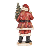 Clayre &amp; Eef | Kerstdecoratie Kerstman Rood Beige 32x24x74 cm | 5MG0133