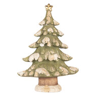Clayre &amp; Eef | Kerstdecoratie Kerstboom Groen Wit 47x22x68 cm | 5MG0134