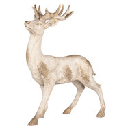 Clayre &amp; Eef | Decoratie Hert Wit Beige 57x26x74 cm | 5MG0136