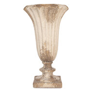 Clayre &amp; Eef | Bloempot Binnen Beige Wit &oslash; 33x58 cm | 5MG0142