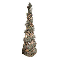 Clayre &amp; Eef | Decoratie Kertboom met LED Groen &oslash; 27x99 cm / 3xAA | 5RO0108