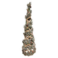 Clayre &amp; Eef | Decoratie Kertboom met LED Groen &oslash; 27x99 cm / 3xAA | 5RO0108