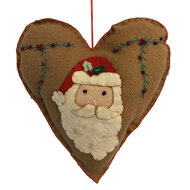 Clayre &amp; Eef | Hanger hart vilt Bruin Wit 15x3x18 cm | 66508