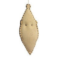 Clayre &amp; Eef | Decoratie hanger kerstman vilt Beige Groen 8x2x10 cm | 66512