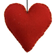 Clayre &amp; Eef | Hanger hart vilt Rood Geel 10x2x11 cm | 66527