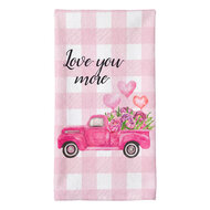 Clayre &amp; Eef | Gastendoekje (set van 2) Roze Groen 40x60 cm | 67038