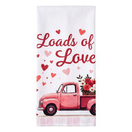 Clayre &amp; Eef | Gastendoekje (set van 2) Wit Roze 40x60 cm | 67039