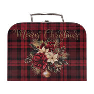 Clayre &amp; Eef | Decoratie koffer Set van 3 Rood 30x21x9/25x18x9/20x16x8 cm | 67048