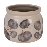 Clayre &amp; Eef | Bloempot Binnen Beige Grijs &oslash; 12x10 cm | 6CECSP0001S