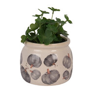 Clayre &amp; Eef | Bloempot Binnen Beige Grijs &oslash; 12x10 cm | 6CECSP0001S