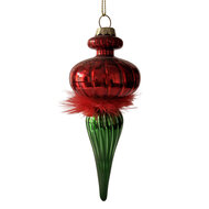 Clayre &amp; Eef | Kerstbal Rood Groen &oslash; 6x18 cm | 6GL4334GG
