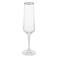 Clayre &amp; Eef | Champagneglas Transparant &oslash; 4x25 cm / 150 ml | 6GL5536