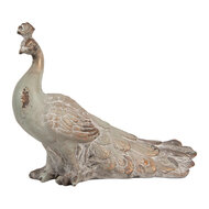 Clayre &amp; Eef | Decoratie Pauw Grijs Bruin 39x20x29 cm | 6MG0188