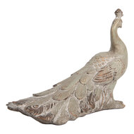 Clayre &amp; Eef | Decoratie Pauw Grijs Bruin 39x20x29 cm | 6MG0188