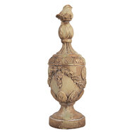 Clayre &amp; Eef | Decoratie Ornament Grijs Bruin &oslash; 12x36 cm | 6MG0191